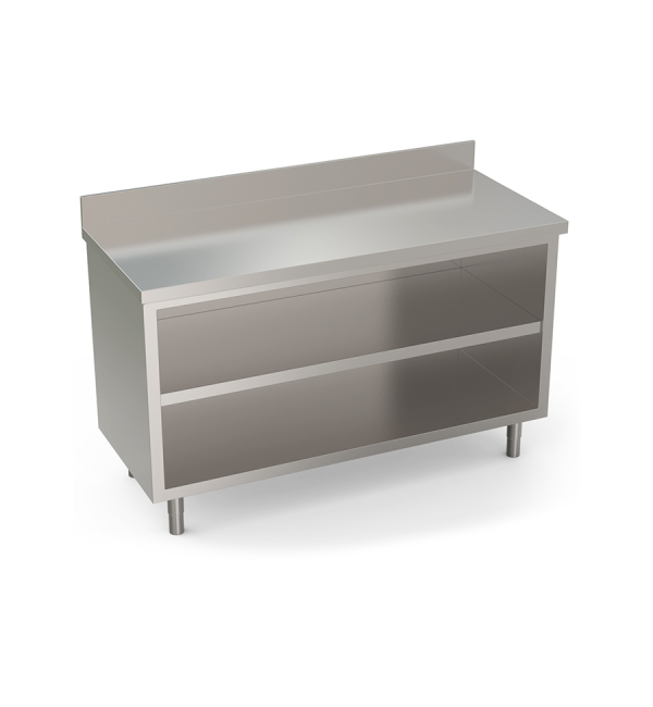 Open cupboards with rear upstand - 600