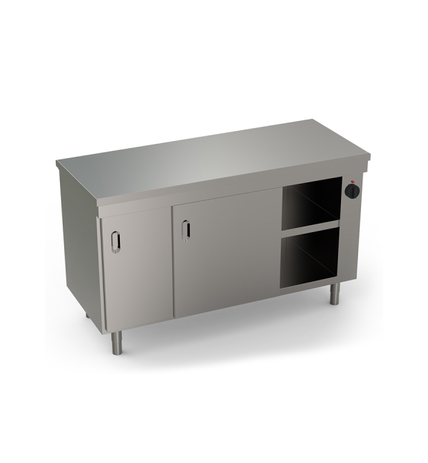 Heated cupboards without rear upstand - 700