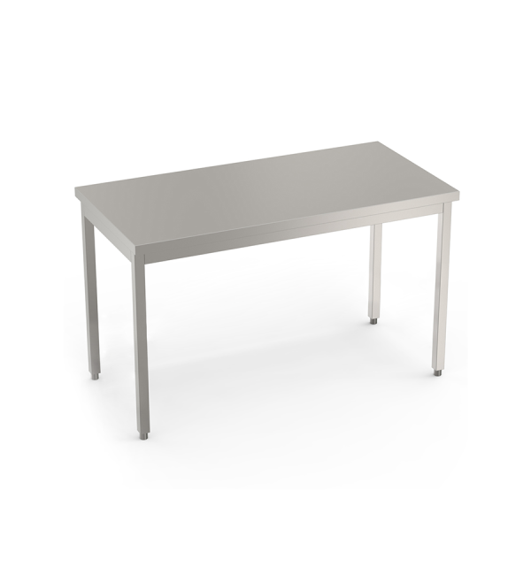 Flat-packed prep tables with three-sided lower frame without rear upstand - 600