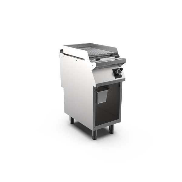 GRILL PIERRE DE LAVE INOX PLACARD OUV.