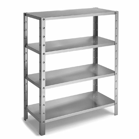 4 TIER PLAIN SHELF 1170 1550H