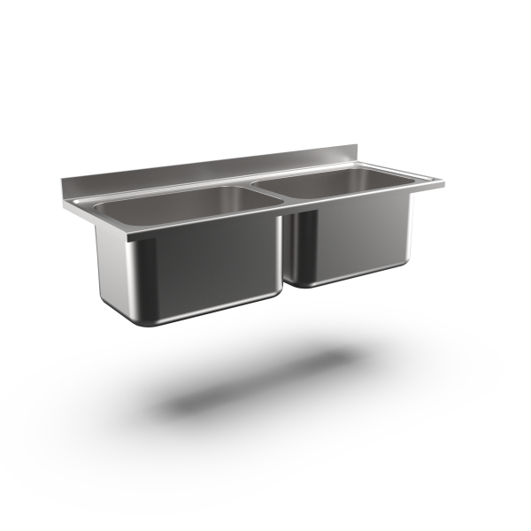 TWIN POT WASH 760MM SINK WORKTOP