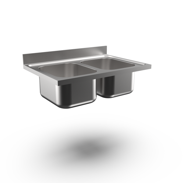 TWIN 400X500 BOWL WORKTOP