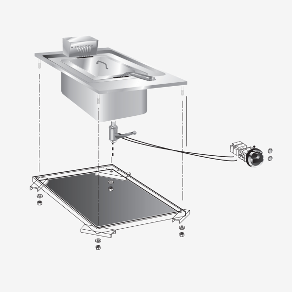 DROP-IN SINGLE PAN ELE. FRYER 10 L